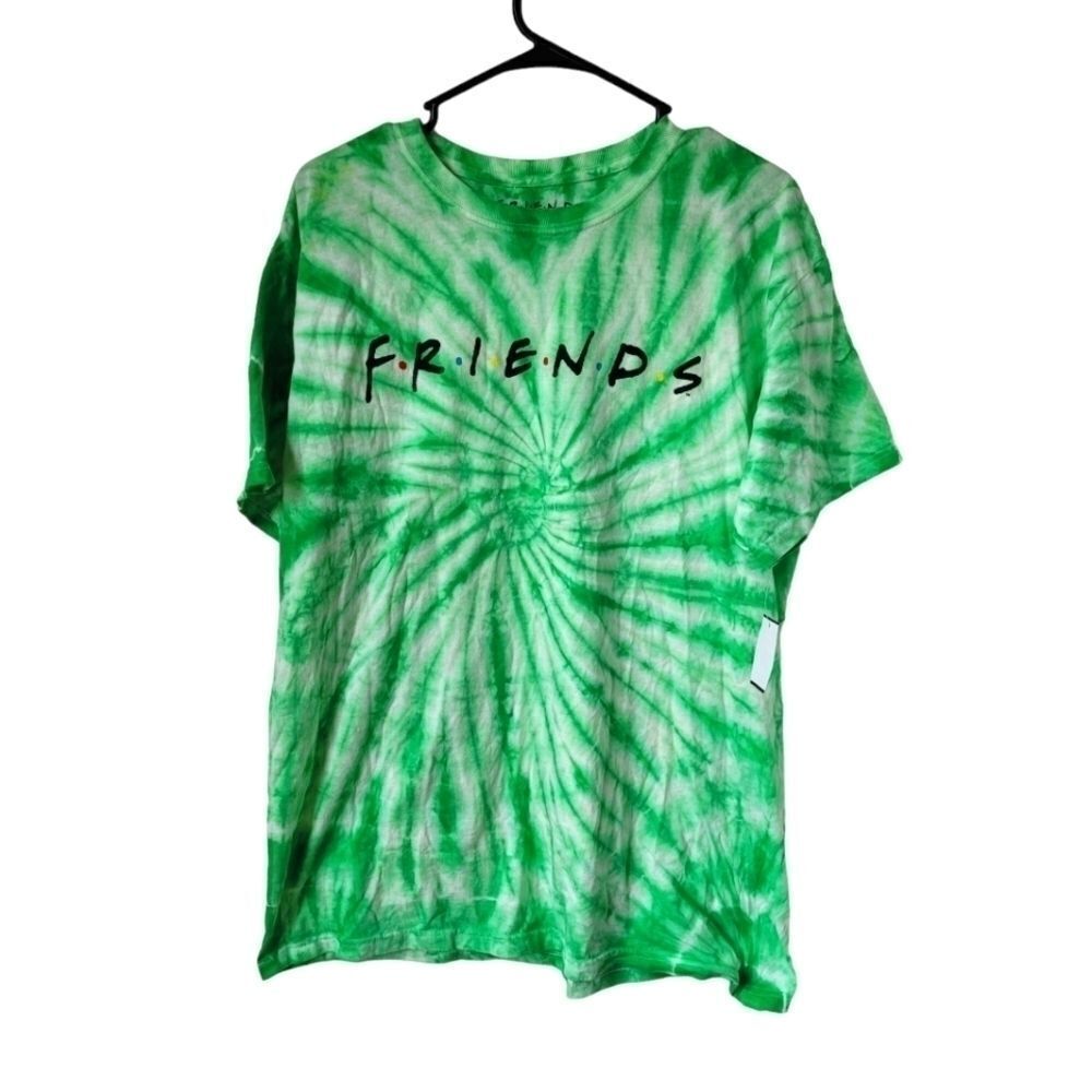 FRIENDS Tie Dye Unisex SHIRT Green SIZE Large NWT